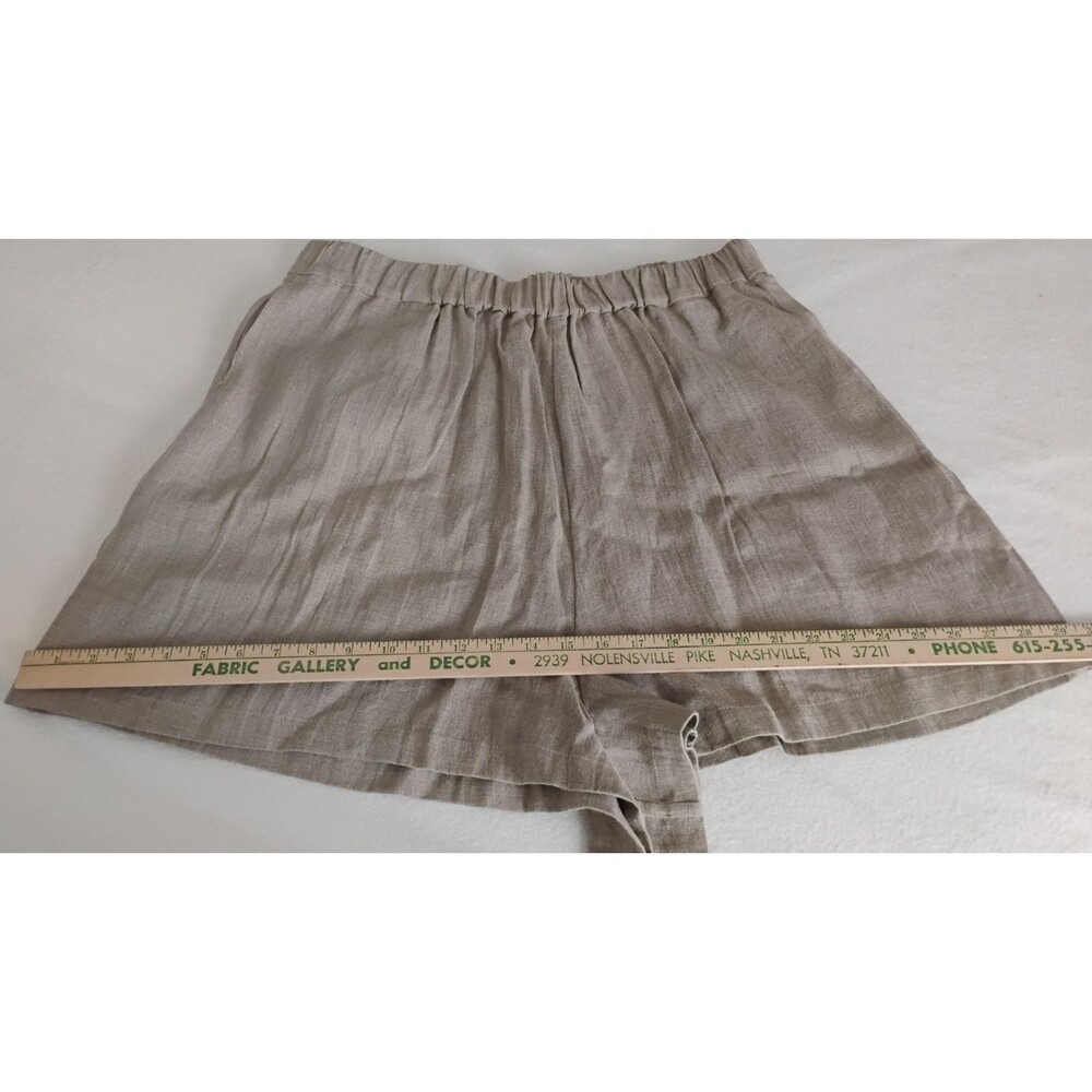 Mary Claret House Shorts In Natural Women's Flax Linen Sz XXL Tan EUC USA Made - Picture 13 of 15